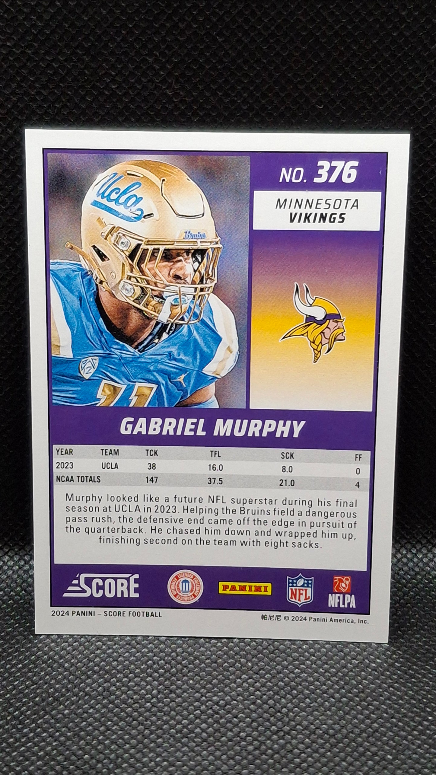 Rookies Gabriel Murphy #376 (RC) 2024 Score # 420/630