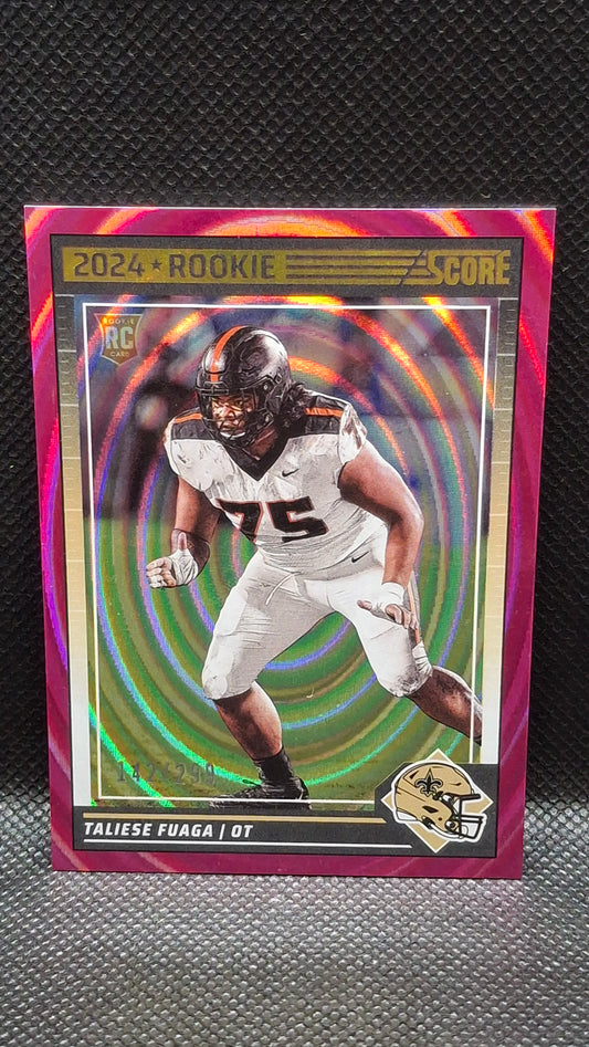Taliese Fuaga (2024) Score Rookies Gold Dots #142/299 #313 Rookie RC