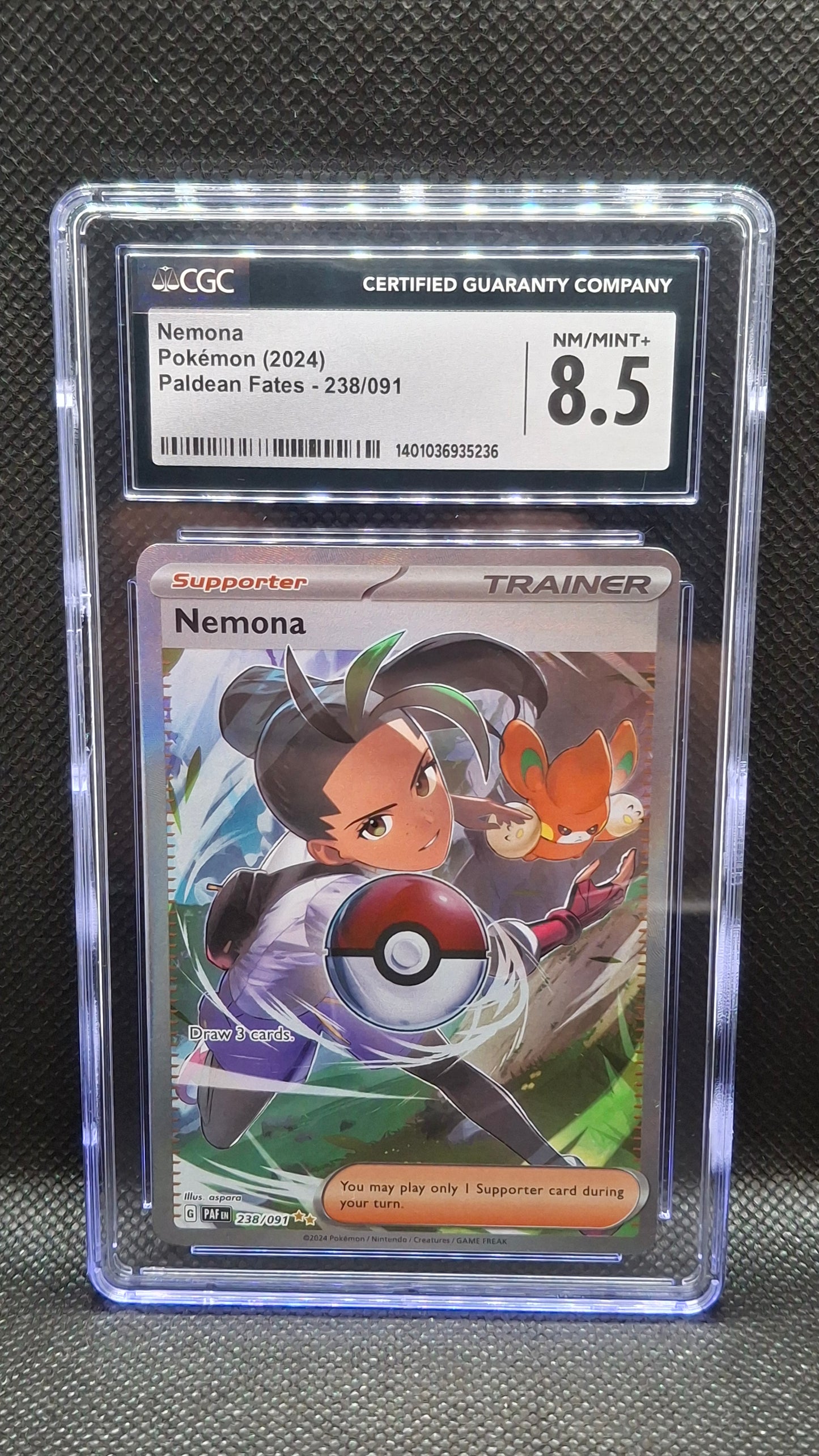 Nemona Pokémon (2024) Paldean Fates- 238/091 CGC 8.5