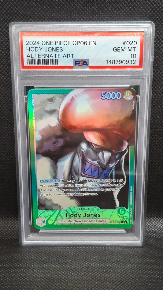Hody Jones Alt Art #020 2024 One Piece OP-06 PSA 10
