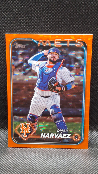 Omar Narvaez 2024 Topps #US173 Orange Crackel #250/299