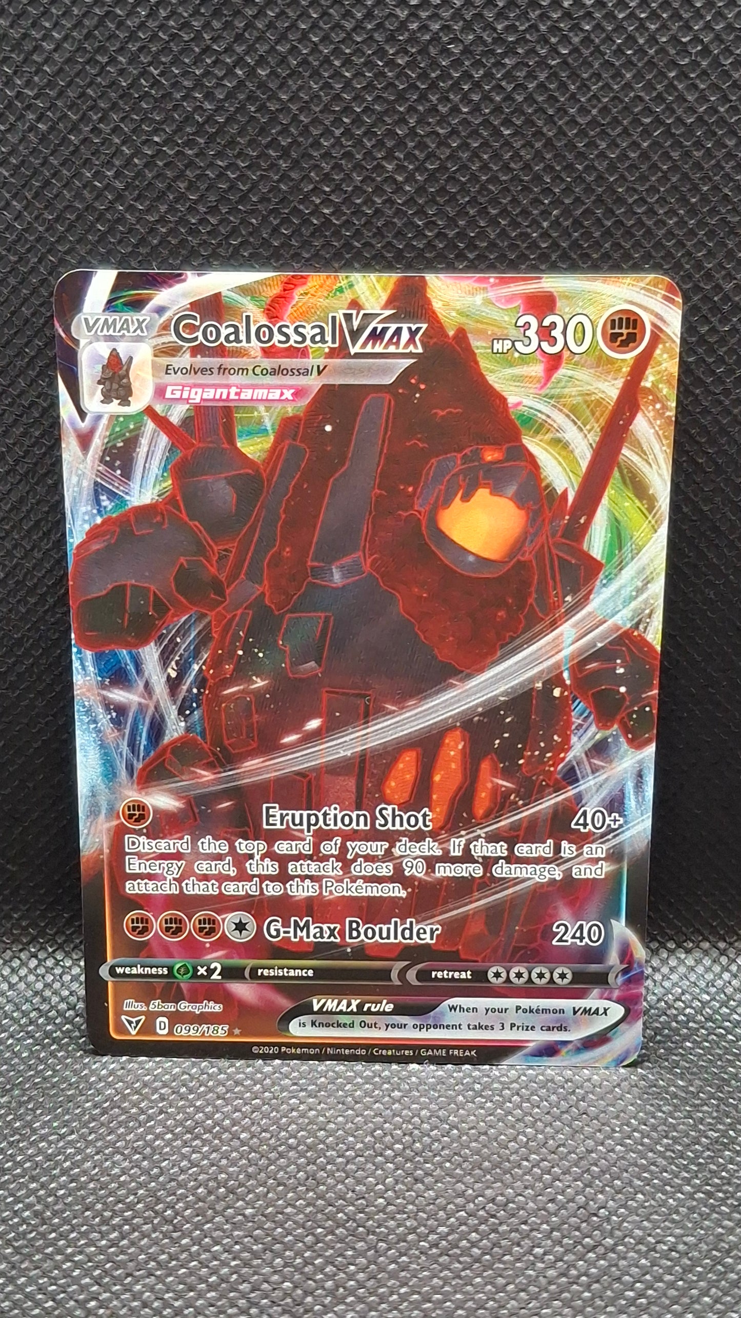 Coalossal VMAX 099/185 Swsh04 Vivid Voltage Holo (2020)