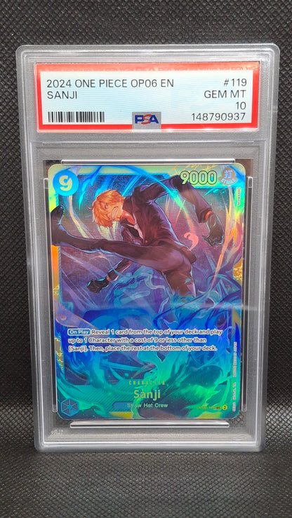 Sanji #119 2024 One Piece OP-06 PSA 10