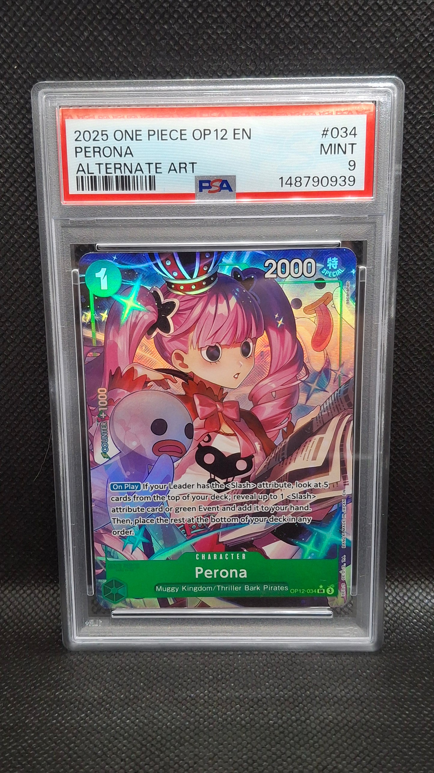 Perona Alt Art #034 2025 One Piece OP-12 EN PSA 9