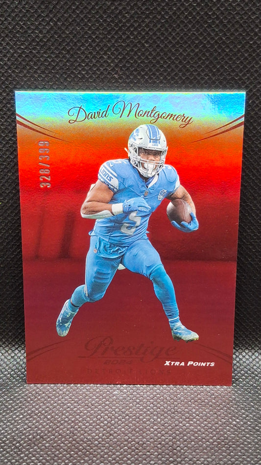 David Montgomery (2024) Panini Prestige Football #97 Xtra Points Red #328/999
