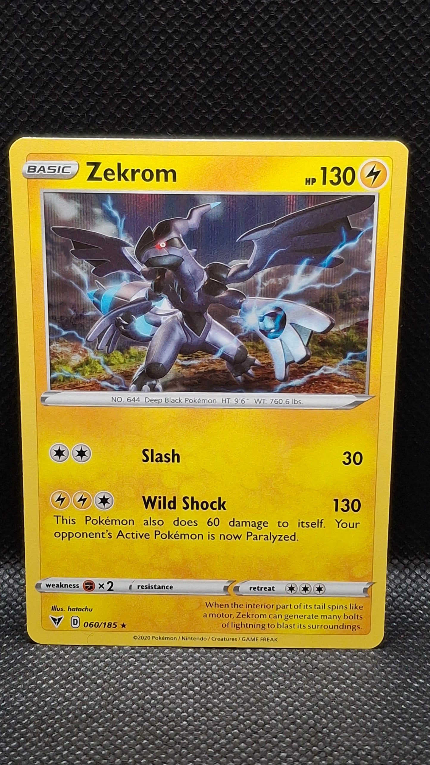 Zekrom Holo Rare 060/185 Pokemon Sword & Shield Vivid Voltage (2020)
