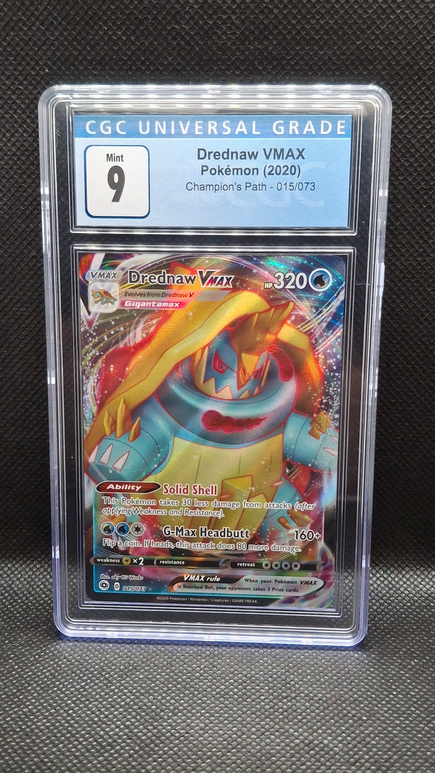 Drednaw VMAX Pokémon (2020) Champion's Path- 015/073 CGC Universal 9