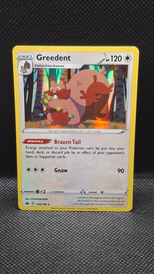 Greedent 128/198 Holo Swsh06: Chilling Reign Pokémon (2021)