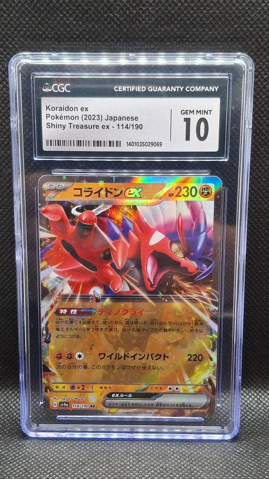 Koraidon ex Pokémon (2023) japanese Shiny Treasure ex- 114/190 CGC 10