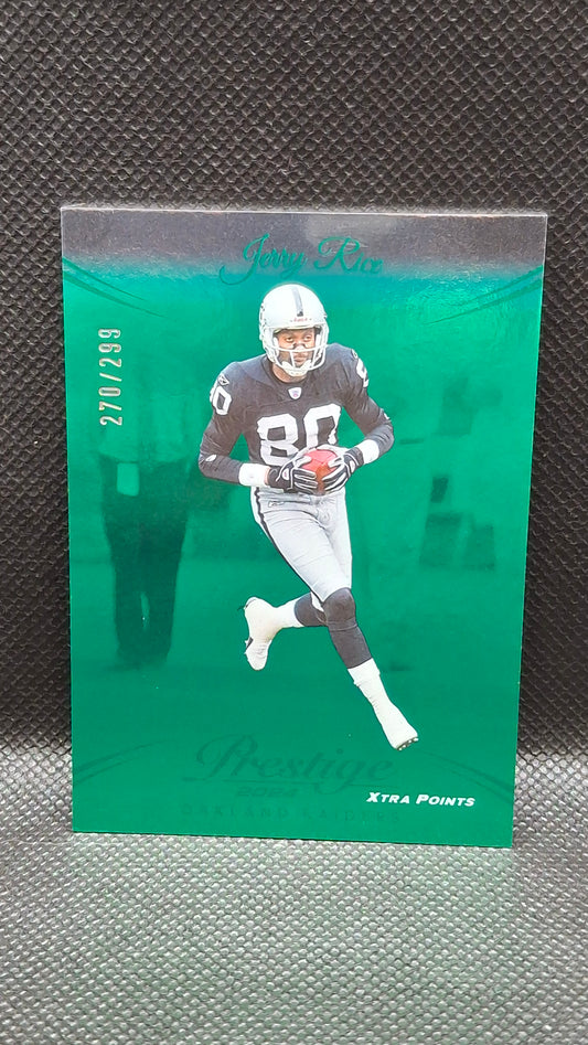 Jerry Rice (2024) Xtra Points Green Panini Prestige #162 #270/299