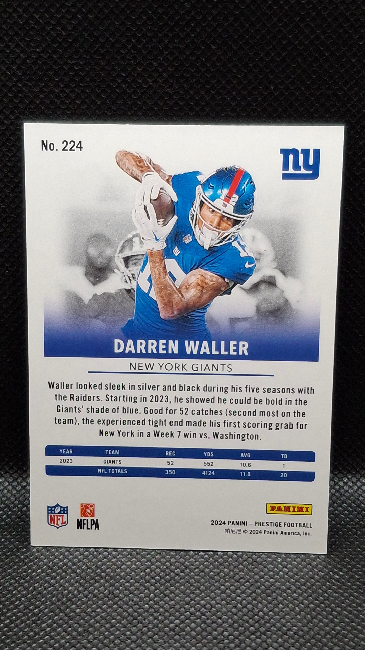 Darren Waller (2024) Panini Prestige Red Xtra Points #224 #259/999